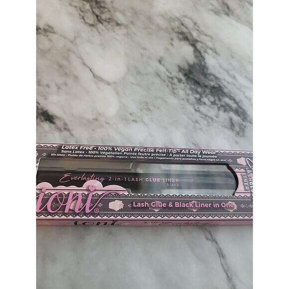 2 IONI BLACK LASH GLUE 2 IN 1 LINER Precise Felt Tip Pen Long Wear - Picture 5 of 9